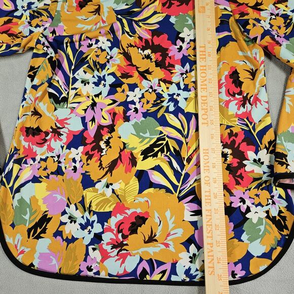 Coco Bianco Blouse Womens Petite L Bell Sleeve Top Feminine Career Boho Colorful - Picture 9 of 9